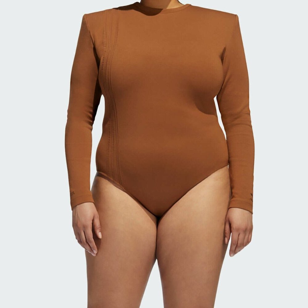 Adidas Originals Women's Wild Brown Ivy Park 3 Stripe Bodysuit H19009